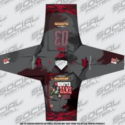 Social Paintball 2022 Michigan Monster Game Custom Event SMPL Jersey, Red Team