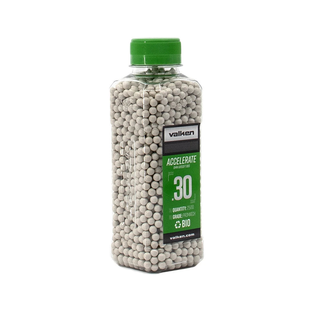 Valken Accelerate ProMatch 0.30g 2,500ct Biodegradable Airsoft BBs 1 Valken Accelerate ProMatch 0.30g 2,500ct Biodegradable Airsoft BBs