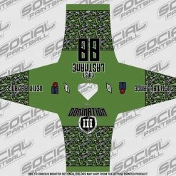 Social Paintball 2020 Paintball Charleston Domination 3 Custom Event SMPL Jersey, Green Vetin Alliance