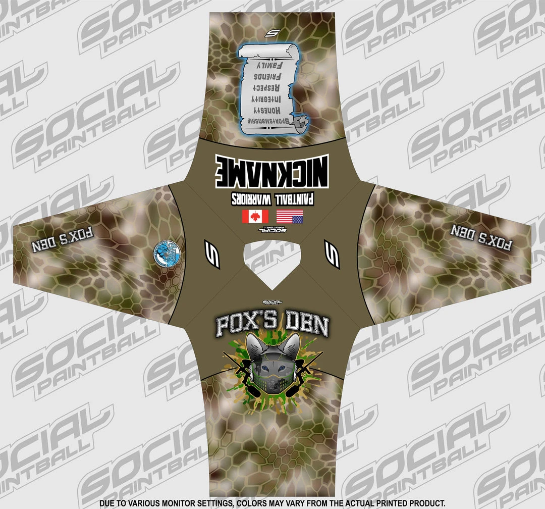 Social Paintball Fox’s Den Unpadded SMPL Jersey, Forest Camo 3 Social Paintball Fox’s Den Unpadded SMPL Jersey, Forest Camo