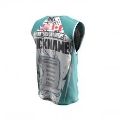 Social Paintball Fox’s Den Sleeveless Jersey, Connecticut Teal