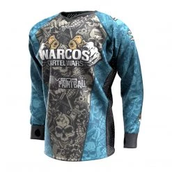 Social Paintball 2018 Narcos Cartel Wars Big Game SMPL Event Jersey, Blue Team