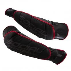 Social Paintball SMPL Elbow Pads, Black Red