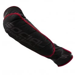 Social Paintball SMPL Elbow Pads, Black Red