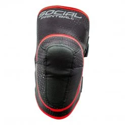 Social Paintball SMPL Knee Pads, Black Red
