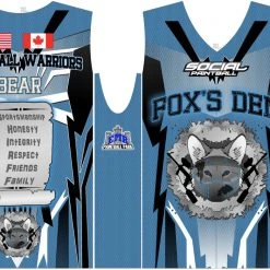 Social Paintball Fox’s Den Sleeveless Jersey, Blue
