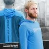 VIRTUE DRYFIT PROFORMANCE HOODED JERSEY - CYAN
