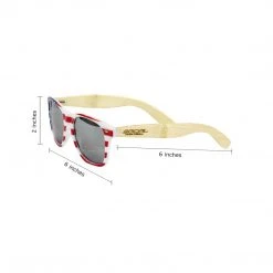 Social Paintball Bamboo Wood Sunglasses, American Flag