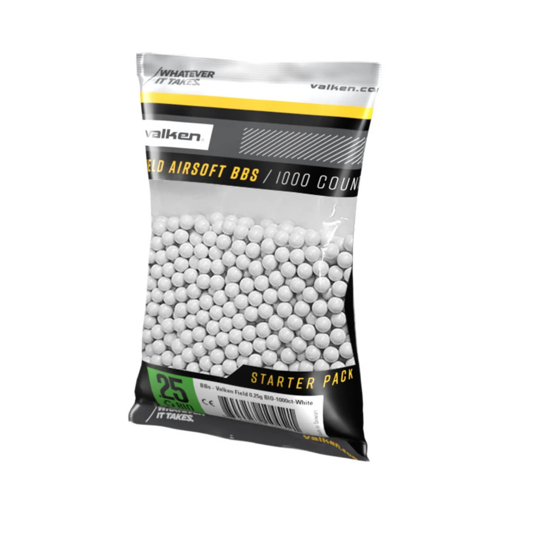 Valken Field 0.20g 1,000ct Biodegradable Airsoft BBs 1 Valken Field 0.20g 1,000ct Biodegradable Airsoft BBs