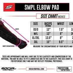 Social Paintball SMPL Elbow Pads, Skeleton Bones