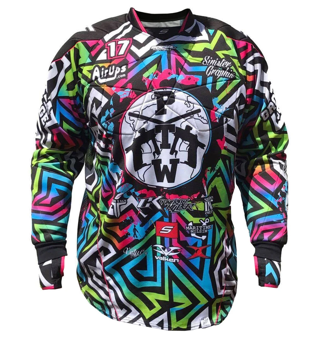 Social Paintball PTW Full Padded Flex Jersey, Psycho 1 Social Paintball PTW Full Padded Flex Jersey, Psycho