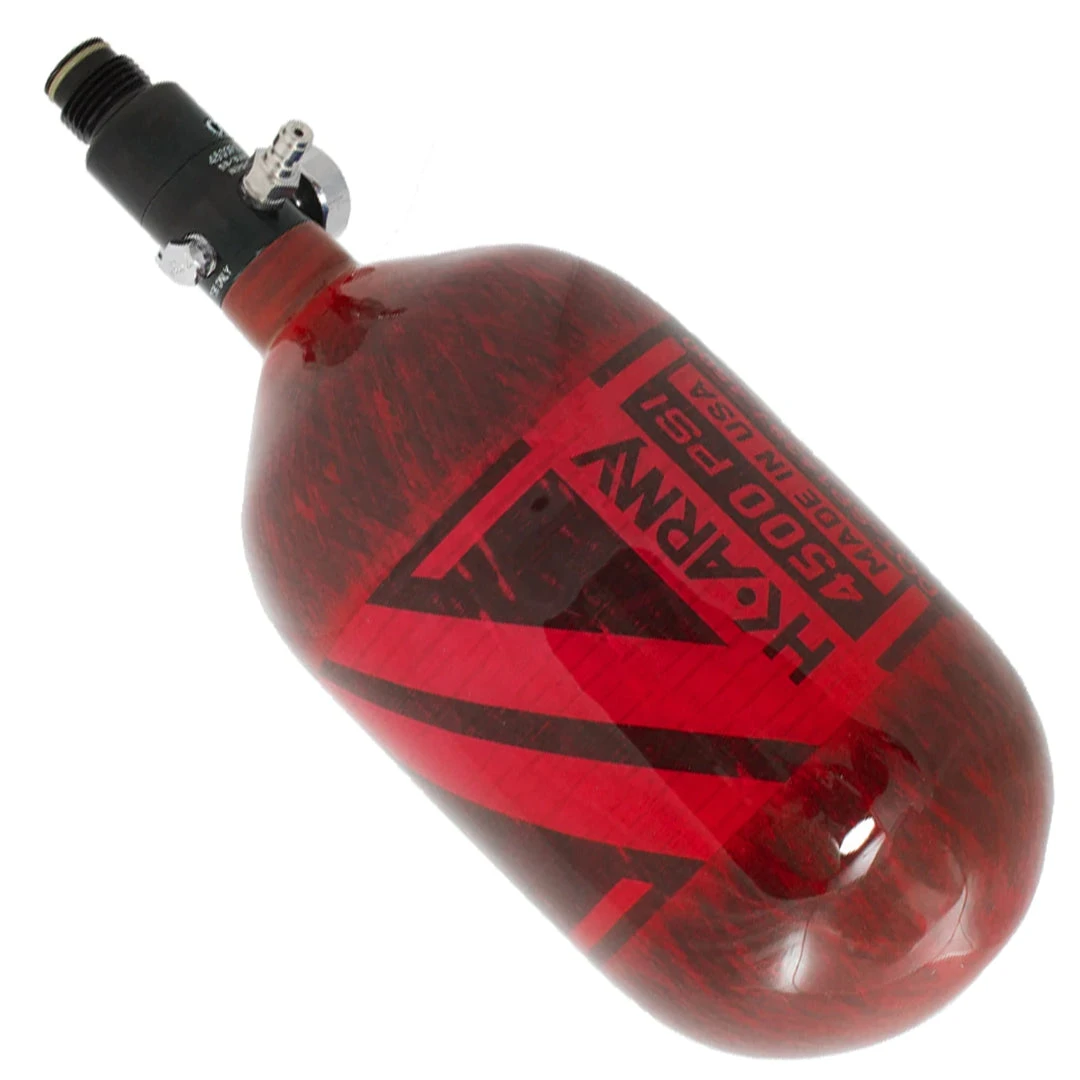 HK Army AEROLITE CARBON FIBER TANK - 68CI / 4500PSI - RED 2 HK Army AEROLITE CARBON FIBER TANK - 68CI / 4500PSI - RED
