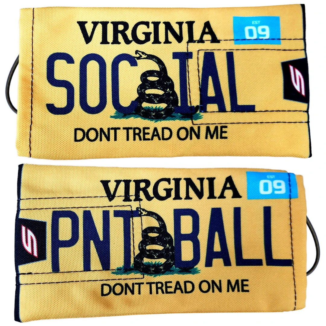 Valken Barrel Cover, Virginia Yellow “Don’t Tread On Me” State License Plate 1 Valken Barrel Cover, Virginia Yellow “Don’t Tread On Me” State License Plate